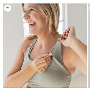 Women's Sage Green Nursing Sports Bra